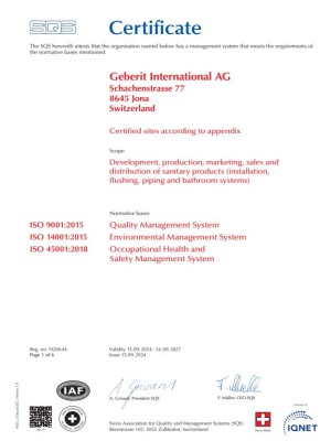 SQS Certificate ISO 9001-14001-45001