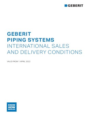 International Sales and Delivery Conditions - Geberit Piping Systems