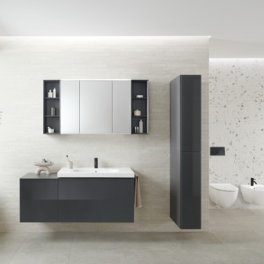 Geberit Acanto vanity unit with tall cabinet