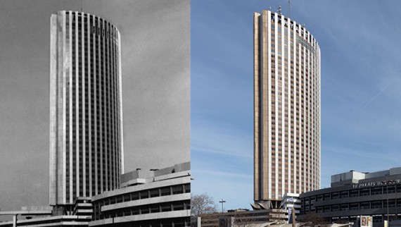 The exterior of the concrete look hotel complex has hardly changed to this day (© Daniel Osso)