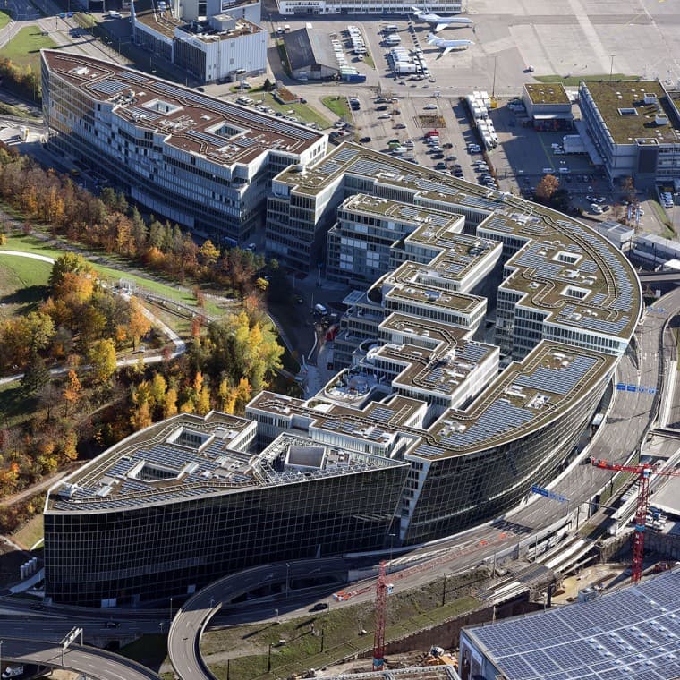 The Circle in Zurich from a bird's eye view (© Flughafen Zürich AG) The Circle in Zurich from a bird's eye view (© Flughafen Zürich AG)